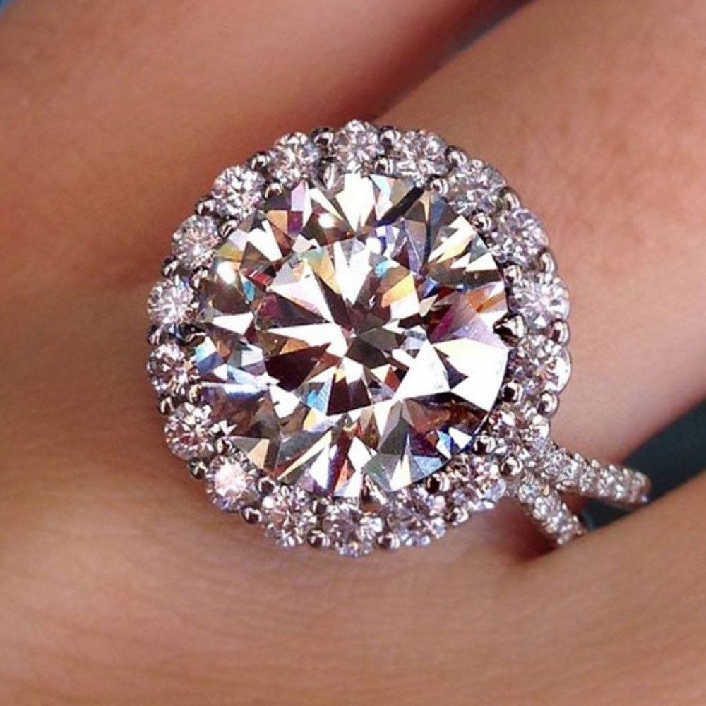 💥 Thin Cross Anillos Woman Pure Big Round Rings For Woman, HA4075-6